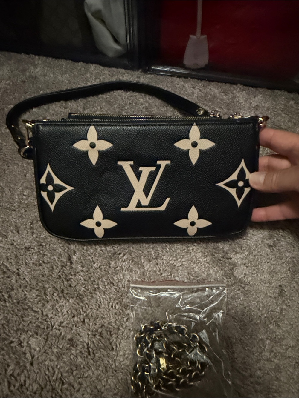 LV Black & Cream Mini Pochette Trio - Picture 4 of 6